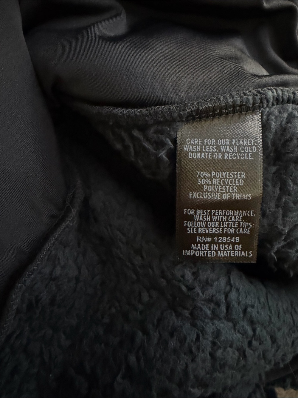 Aviator Nation Black Sherpa Half-Zip Hoodie with Rainbow Stitch - Picture 3 of 4